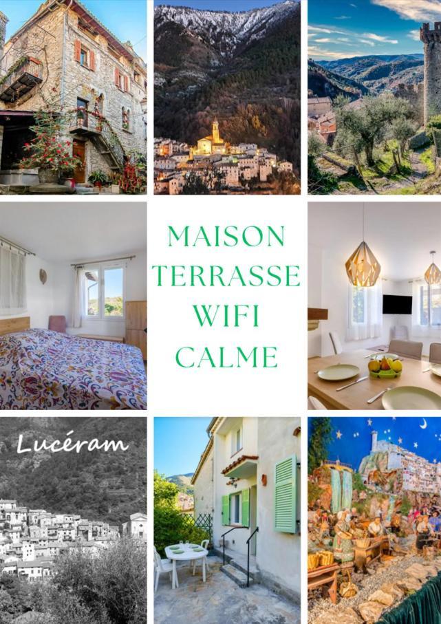 La Tiniera A Luceram - Maison Renovee 2023- Terrasse - Wifi - Village Des Creches 외부 사진