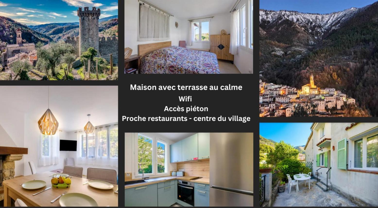 La Tiniera A Luceram - Maison Renovee 2023- Terrasse - Wifi - Village Des Creches 외부 사진